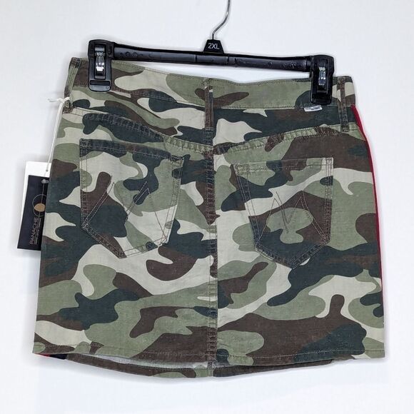 Mother Denim The Vagabond Mini Skirt Double Time Camo Side Stripe Size 25 - Picture 3 of 6